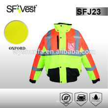 La veste en cuir réfléchissante de haute qualité de 2015 avec revêtement en pvc pu ou pvc, ANSI / ISEA 107-2010 CLASSE 3